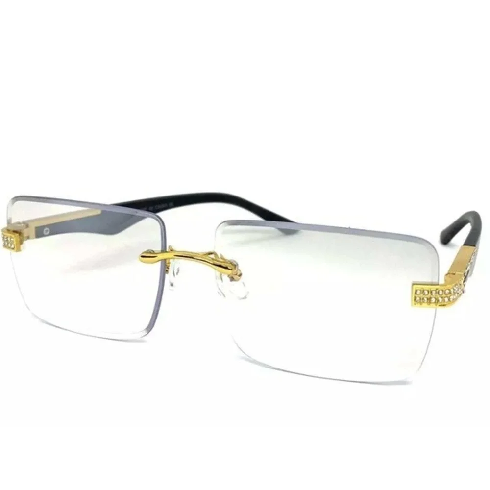 Women Eye Glasses Clear Lens Hip Hop Street Wear Style Woody Arms‎ Classic Fancy